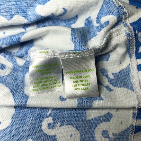 Lilly Pulitzer cotton t shirt Dress Tusk In Sun Bay Elephant Print size XXS - Picture 8 of 10